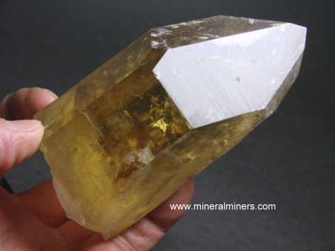 Natural Citrine Crystal: naturally terminated natural color citrine crystal