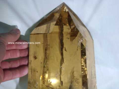 Citrine Crystal: natural color polished citrine crystal